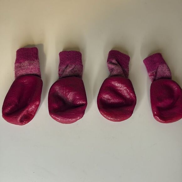 Hot Pink PAWK anti slip dog socks boot booties slippers Size Extra Small - Picture 4 of 8